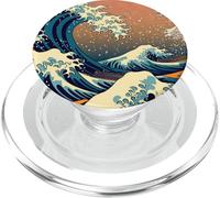 Japanese Graphic Traditional Wave Japan Painting PopSockets PopGrip for MagSafe