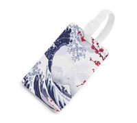 Japanese Great Wave Cherry Luggage Tags Suitcase Tag Name Label Identifiers Travel Accessories for Air Cruise