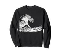 Japanese Great Wave Hokusai Ocean Tsunami Art Design Sweatshirt