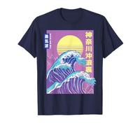 Japanese Great Wave Retrowave Vaporwave Synthwave T-Shirt