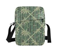 Japanese Green bamboos messenger bag for women crossbody crossbody bag Woman Cross Body Purse Shoulder Handbags Adjustable Strap for outdoor sports