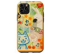 Japanese Green CAT anime Aesthetic MagSafe Manga Cat Collage Case for iPhone 11 Pro