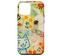 Japanese Green CAT anime Aesthetic MagSafe Manga Cat Collage Case for iPhone 12 mini