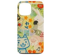 Japanese Green CAT anime Aesthetic MagSafe Manga Cat Collage Case for iPhone 13 Pro Max