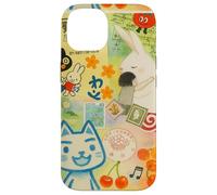 Japanese Green CAT anime Aesthetic MagSafe Manga Cat Collage Case for iPhone 14