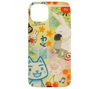 Japanese Green CAT anime Aesthetic MagSafe Manga Cat Collage Case for iPhone 15 Plus