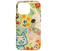 Japanese Green CAT anime Aesthetic MagSafe Manga Cat Collage Case for iPhone 16 Pro