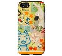 Japanese Green CAT anime Aesthetic MagSafe Manga Cat Collage Case for iPhone SE (2020) / 7 / 8