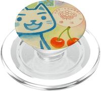 Japanese Green CAT anime Aesthetic MagSafe Manga Cat Collage PopSockets PopGrip for MagSafe