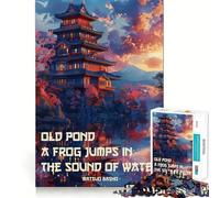 Japanese Haiku Wall Art Jigsaw 1000 Pieces for Adults Calm Daily True Detail Joyful Challenge Perfect Art (38x52cm)