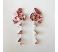 Japanese Hair Clips Japanese Kimono Hair Clip, Tassel Flower Hairpin, Red Chinese Hair Pin for Girls Women(Style 5)