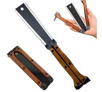 Japanese Hand Saw, 6.3in Small Japanese Folding Pull Saw, Folding Japanese Flush Cut Pruning Saw, Folding Handsaw with Double-Edged Blade Sk5 Blade (13/14 Tpi) for Wood, Camping and Woodworking