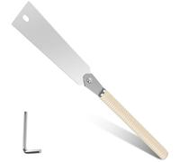 Japanese Hand Saw 9.5 Inch, Double Edge 11/17 TPI Flush Pullsaw with SK5 Blade Wood Pull Saw Woodworking Tools for Hardwood & Softwood Cross-Cut, Rip-Cut