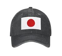 Japanese Hat Embroidered Japanese Flag Baseball Caps for Men Women Japan Decorations, Black, One size