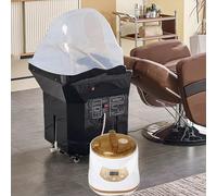 Japanese Head Spa Equipment Sink,Mobile Portable Thermostatic Water Circulation Shampoo Basin,60L Large Water Tank,Fumigation,Light Therapy,Enhance The Head Wash Experience(Black,Style2)