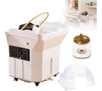 Japanese Head Spa Equipment,Water Storage Capacity 60l, Salon Shampoo Bowl,Water Circulation Shampoo Basin,Shower Head & Hot/Cold Switch,Enhance The Head Wash Experience(Black,Set2)
