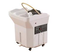 Japanese Head Spa Equipment with 60l Water Tank,360° Water Circulation Shampoo Basin & Aromatherapy Fumigation,Portable Thermostatic Head Spa Equipment,4 Universal Wheels(White,Set1)