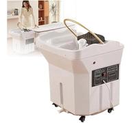 Japanese Head Spa Equipment with 60L Water Tank,Portable Thermostatic Water Circulation Shampoo Basin, Enhance The Head Wash Experience,for Hair Stylists(White,Set1)