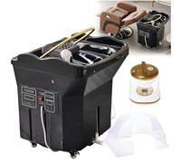 Japanese Head Spa Equipment with 60L Water Tank,Portable Thermostatic Water Circulation Shampoo Basin, Enhance The Head Wash Experience,for Hair Stylists(Black,Set2)