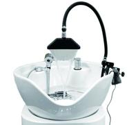 Japanese Head Spa Water Circulation Frame for Shampoo Bowl, 360° Adjustable Waterfall Spa Basin Faucet, Portable Salon Equipment with Metal Fixing for Barber & Spa