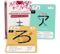 Japanese Hiragana & Katakana Mnemonic Flash Cards - 46 Syllabary Character Writing System - Letter Alphabet Educational Language Learning Resource Set - Study, Memory & Sight - Grade or Home School