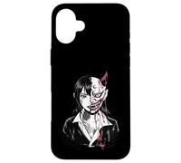 Japanese Horror Anime Manga Y2K Hannya Oni Mask Girl Goth Case for iPhone 16 Plus