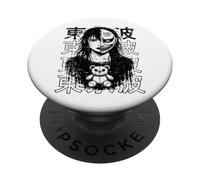 Japanese Horror Anime Manga Y2K Hannya Oni Mask Girl Goth PopSockets Adhesive PopGrip