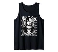 Japanese Horror Anime Manga Y2K Hannya Oni Mask Girl Goth Tank Top