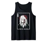 Japanese Horror Anime Manga Y2K Hannya Oni Mask Girl Goth Tank Top