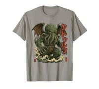 Japanese Horror Style Tentacled Sea Creature Art T-Shirt