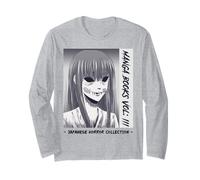 Japanese Horror Two Faces Yurei Bakemono Obake Long Sleeve T-Shirt