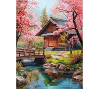 Japanese House 100 Piece Jigsaw Puzzles For Adults, Fun Challenging & Brainteasing 100 piece Adult jigsaw puzzle, Impossible puzzles, Gift for Men/Women, Finished Size is 40x28cm