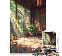 Japanese House in Forest Jigsaw for Teenagers1000 Pieces Strong Logic Cozy Fun Joyful Challenge (38x26cm)