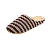 Japanese House Slippers Men Striped Slippers Lightweight Silent Sliders Cozy Scuff Sliders Classic Mule Slides Adult House Shoes Stripe Color Block Slides Comfy Slip-On Footwear