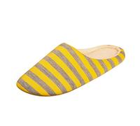 Japanese House Slippers Women Striped Slippers Lightweight Silent Sliders Cozy Scuff Sliders Comfy Slip-On Footwear Classic Mule Slides Adult House Shoes Stripe Color Block Slides