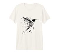 Japanese Hummingbird Colibri Bird Artwork Premium T-Shirt