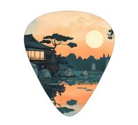 Japanese illustration Printed pick set - 12 pieces, thin, medium and thick guitar picks, suitable for guitar, bass, electric guitar and ukulele