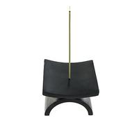 Japanese Incense Stick Holder - Eko Black Natural Stone Joss Burner - zen minded