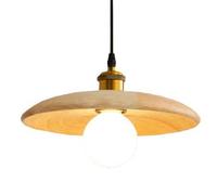 Japanese Industrial Style Pendant Lamp, E27 Screw Hat Shape Wood Hanging Light, Single Head Ceiling Chandelier, Bedroom Restaurant Living Room Decoration Light Fixtures