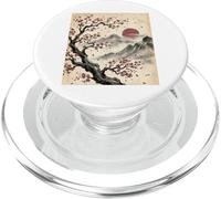 Japanese Ink Art Landscape with Sakura Tree PopSockets PopGrip for MagSafe