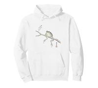 Japanese Ink Frog Lover Art With Kanji Calligraphy Design Pullover Hoodie