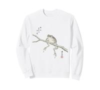 Japanese Ink Frog Lover Art With Kanji Calligraphy Design Sweatshirt