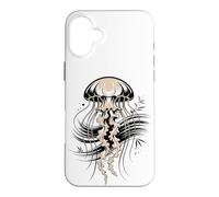 Japanese Ink Jellyfish Sea Creature Art Sumi Case for iPhone 16 Plus
