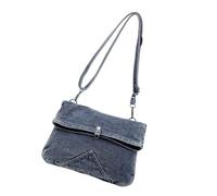 Japanese Inspired Washed Jeans Bag With Multiple Pockets Practical Lightweight Casual Shoulder Bag For Daily Use