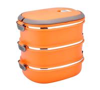 Japanese Insulated Lunch Box, Stainless Steel Insulated Bento Box, 3 Layers Stackable Lunch Container for Camping, Office, Workers, Easy to Clean and Good Sealing