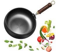 Japanese Iron Pan, 24cm/28cm Uncoated IronPans, Hand Forged Non-Stick Iron Pan, Or Natural Cooking, Gas Stove and Induction Stove, Non-Stick Pans (No lid, 24cm)