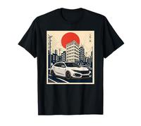 Japanese JDM Cars Retro Street Scene Art Just a boy who Love T-Shirt