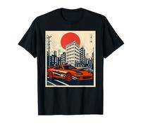 Japanese JDM Cars Retro Street Scene Art Just a boy who Love T-Shirt
