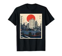 Japanese JDM Cars Retro Street Scene Art Just a boy who Love T-Shirt