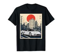 Japanese JDM Cars Retro Street Scene Art Just a boy who Love T-Shirt